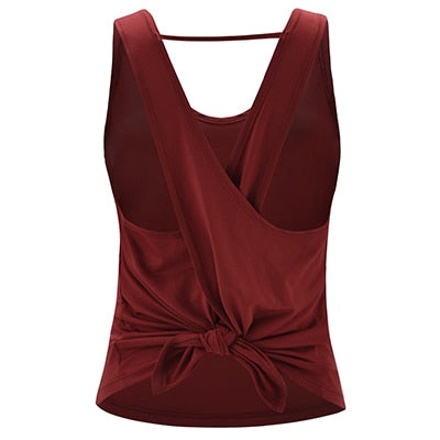 red Fitness Clothing Yoga Shirts