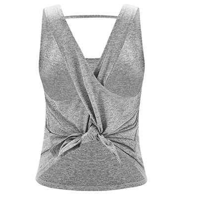 gray Fitness Clothing Yoga Shirts